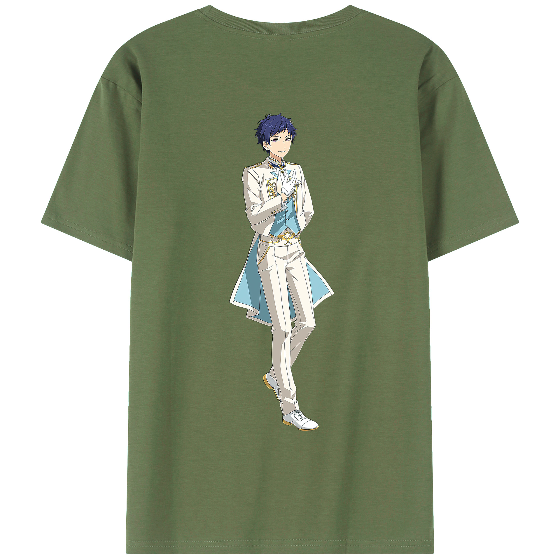 （画像用） あんさんぶるスターズ! Ensemble Stars 綿100％ メンズ半袖Tシャツ（バックプリント） 通気性
